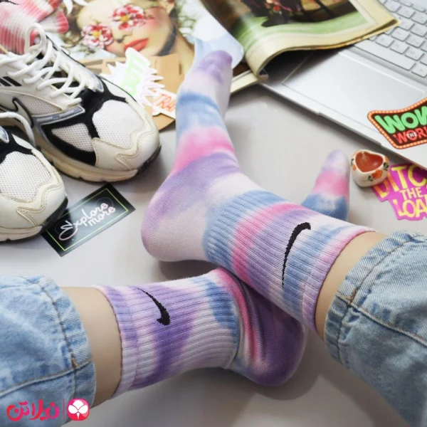 جوراب ساق دار آبرنگی کارال